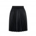 Quiz Womens Ladies New Black Leather Pleated Skirt - Size L - Colour Black