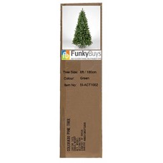 Funkybuys® Deluxe Slim Green Colorado Spruce Artificial Christmas Tree (180cm / 1.8m / 6ft)