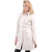 Long Faux Leather Trench Coatcream Uk 14 - Eu 42