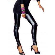 Black, Shiney Leggings, Pvc Look Black Leggings (8)