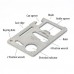 Credit Card Multi Tool Stainless Steel Outdoor Pursuits Device - Silver, One Size