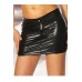 Sexy Black Pvc Leather Mini Skirt (x-large)