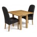 Serene Furnishings The Dining Collection Solid Oak And Veneer Brent Extendable Dining Table, 45 Cm , Brown