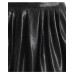 Women's Black Pu Skater Skirt (uk-12, Black)