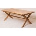 Vermont Solid Oak 200 Cm - 240 Cm Extending Dining Table With 6 Burgundy Montana Leather Chairs
