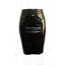 Black Pvc Pencil Skirt