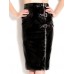 Honour Women's Skirt In Pvc Black Size Uk 16 (xl)