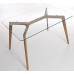Charles Jacobs 1.2m Dining Table With Solid Wood Oak Legs And Clear Glass Top For 4-6 Seats - Premium Quality