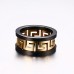 Yc Top Fashion Personalize Stainless Steel Gold Plated Men Ring Size T 1/2 Uk