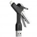 Gadget Juice Chargekey Lightning To Usb 8 Pin Charge & Sync Cable Keyring Keychain For Iphone 6 6s Se 5s 5c 5 Ipad Air 2 Pro Ipad Mini 2 3 4 - Black