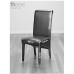 4 X 1home Leather Brown Dining Chair W Oak Finish Wood Legs Roll Top High Back