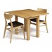 Serene Furnishings The Dining Collection Solid Oak And Veneer Brent Extendable Dining Table, 45 Cm , Brown