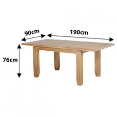 Oseasons 1.3 M Solid Oak Twin Leaf Extending Dining Table