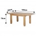 Oseasons 1.3 M Solid Oak Twin Leaf Extending Dining Table