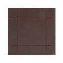 Rayware Faux Leather Stitch 4-coasters, Brown