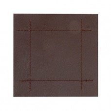Rayware Faux Leather Stitch 4-coasters, Brown
