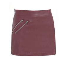 Womens Faux Leather Skirt Sexy Pu Mini Sizes 8 - 14 (uk - 12, Wine)