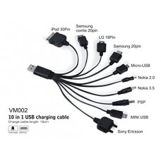 Style 10 In 1 Universal Multi Usb Cable In Car Gadget Mobile Phone Psp Ipad Charger By G4gadget®