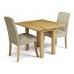 Serene Furnishings The Dining Collection Solid Oak And Veneer Brent Extendable Dining Table, 45 Cm , Brown