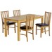 Mountrose  Buckingham Solid Oak Fixed 1.1 M Table And 4 Solid Oak Chairs