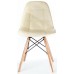 2x Replica Charles Eames Dining/office Chair (pair) With Wooden Legs, New Cushioned Design For Extra Comfort, Modern Lounge Furniture (milky White)