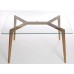 Charles Jacobs Dining Table With Four White Chairs Set Solid Wood Oak Legs And Clear Glass Table Top New 2015 Cushioned Contemporary Design For Extra Comfort, Modern Lounge Furniture - Premium Quality