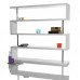 Abc Home Scandinavian Style Wall Unit Steel, White