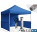 Eurmax Professional 3 X 3m Pop Up Gazebo, Aluminum Frame Trade Show Marquee Commercial Event Tent With Sides With Wheeled Carry Bag Bonus 4 Pcs Weighted Bags (blue)