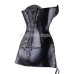 Free Uk Delivery Stunning Ladies Good Quality Soft Leather Look Black Corset (corset Bustier + Gothic Skirt ), Size - 4xl (18-20) By Aimerfeel