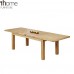 1home 100% Solid Oak Double Extending Dining Table Set Extend 180cm To 225cm To 270cm (table Only)