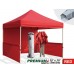 Eurmax Premium 3 X 3mtr Pop Up Gazebo, Trade Show Marquee, Aluminum Foot Legs, Commercial Event Tent With Sides, And Wheeled Carry Bag (red)