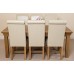 French Rustic Solid Oak 180 Diing Table & 6 Ivory Washington Dining Chairs