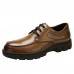Spades & Clubs Mens Smooth Surface Leather Casual Trendy Laces Oxfords Working Shoes Sneaker Size 10 Uk Brown