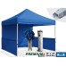 Eurmax Premium 3 X 3mtr Pop Up Gazebo, Trade Show Marquee, Aluminum Foot Legs, Commercial Event Tent With Sides, And Wheeled Carry Bag (blue)