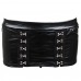 Yizyif Women Wet Look Pvc Clubwear Boob Tube Mini Bra Top Mini Skirt G-string Underwear Set