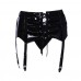 Sexy & Fetish Retro Pvc Wetlook Shine Girdle Cincher Garter Suspender Belt W/ 6 Adjustable Garters Suspenders G-string