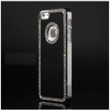 G4gadget® Iphone 4/4s Deluxe Black Brushed Aluminum Diamond Case Bling Cover For Iphone 4/4s