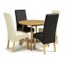 Serene Furnishings The Dining Collection Solid Oak And Veneer Croydon Round Dining Table, 100 Cm , Brown