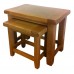 Kettle Interiors Wood Hardwick Oak Nest Of Tables With Lacquer Finish, Brown