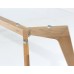 Charles Jacobs Extra Large Dining Table With Solid Wood Oak Legs And Clear Glass Top For 6-8 Seats - Premium Quality Chelsea Range Furniture
