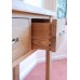 Camberley Oak 2 Drawer Console Table With Light Oak Finish | Solid Wooden Hall / Side / End / Telephone Table With 2 Drawers
