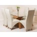 Valencia Large Oak Dining Table & 6 Or 8 Lola Leather Chairs (available In 4 Colours) (ivory, Table & 6 Chairs)