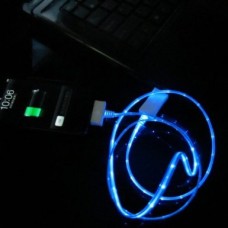 Latest New 2013 Visible Led Multi Colour Light Usb Flash Charger Cable For Iphone 5 Ipad 4 Mini