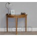 Round Solid Natural Finish Rubberwood Folding Table And 2 Chairs Dining Set