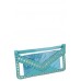 Studded Pvc Envelope Clutch Bag Blue