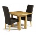 Serene Furnishings The Dining Collection Solid Oak And Veneer Brent Extendable Dining Table, 45 Cm , Brown