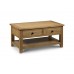 Julian Bowen Light Astoria Coffee Table With 2-drawers, Waxed Oak
