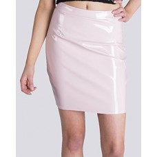 Ladies Pvc Wetlook Bodycon Mini Skirt