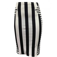 Womens Celeb Shiny Pvc Wetlook Bodycon Pencil Midi Party Skirtwomens Midi Skirt Bodycon Stretch Celeb Khloe Kardashian Stripe Monochrome Party
