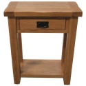 K.interiors Collection Hardwick Oak Telephone Table With Lacquer Finish, Brown